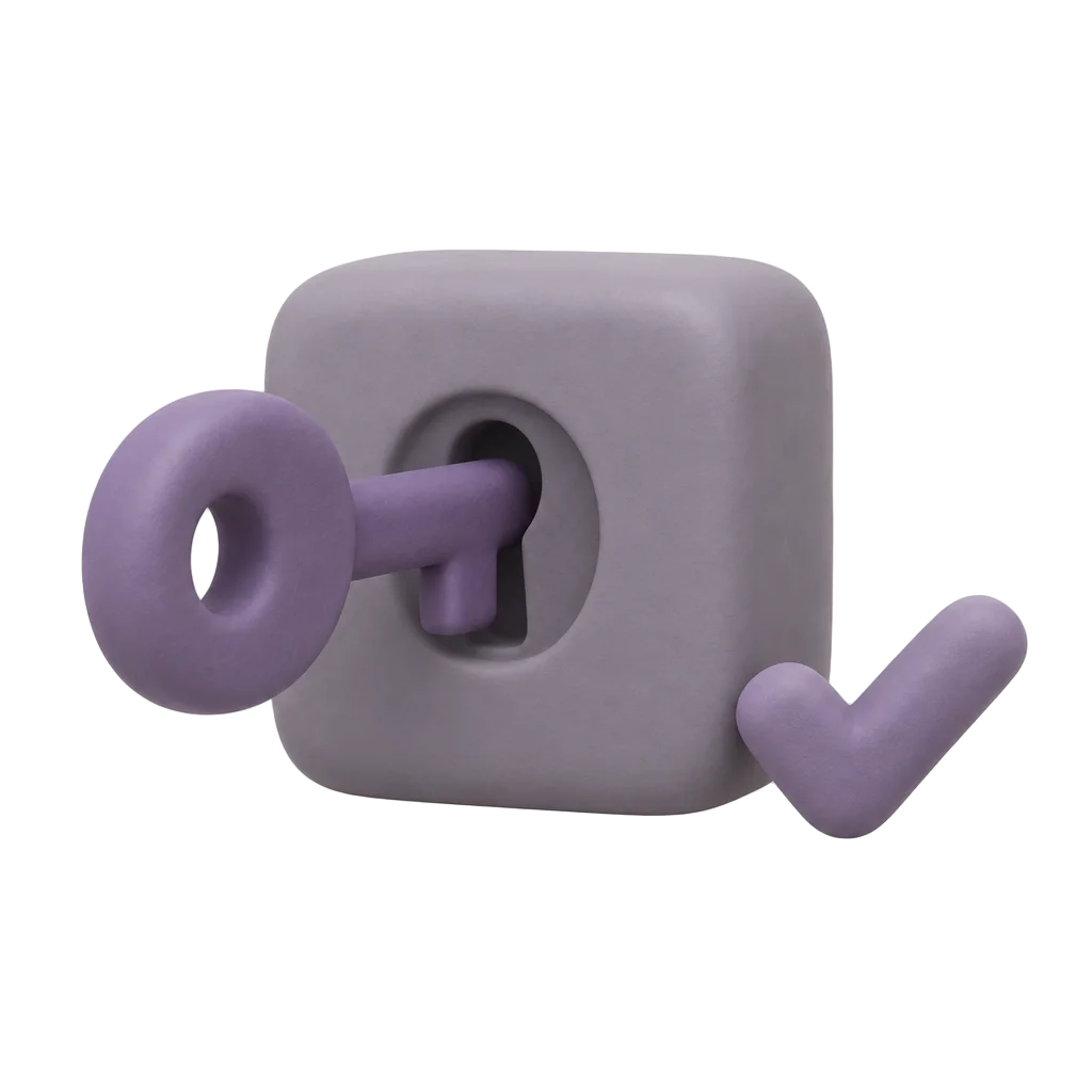 Clay icon representing a secure, permissioned connection